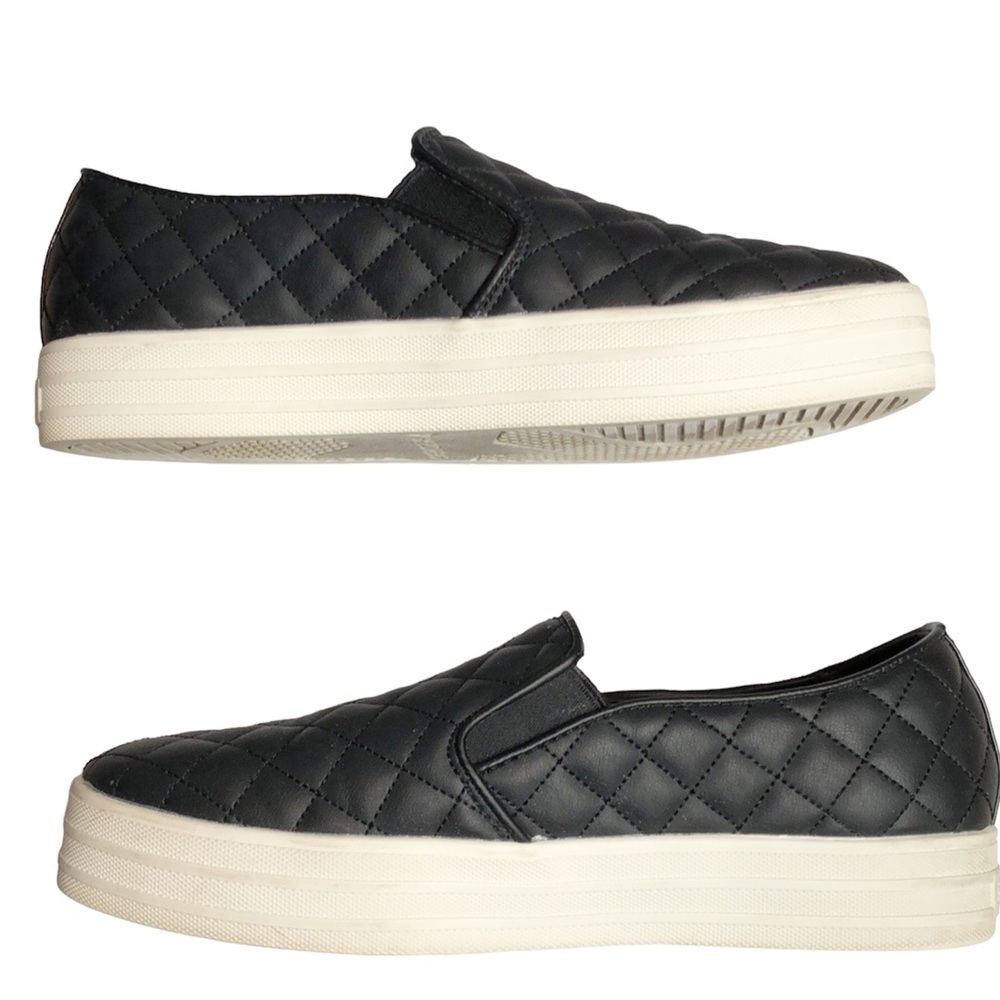 Skechers Double Up Street Slip On Sneakers Black Size 8 - Picture 9 of 10